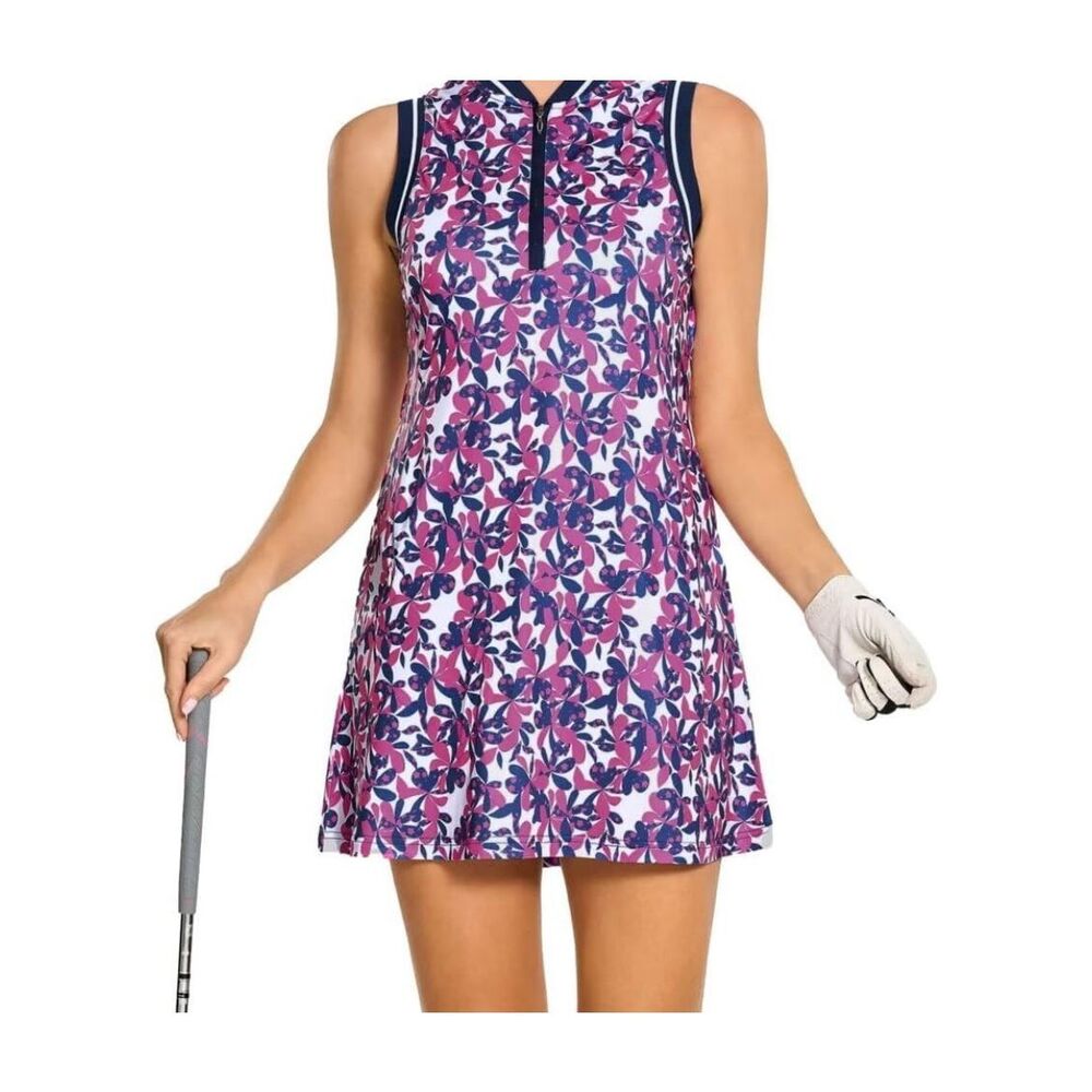 Sleeveless Pink & Purple Floral Mini Dress